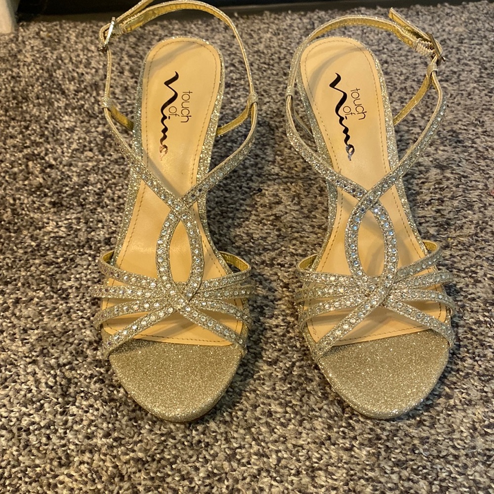 Silver-gold heels!